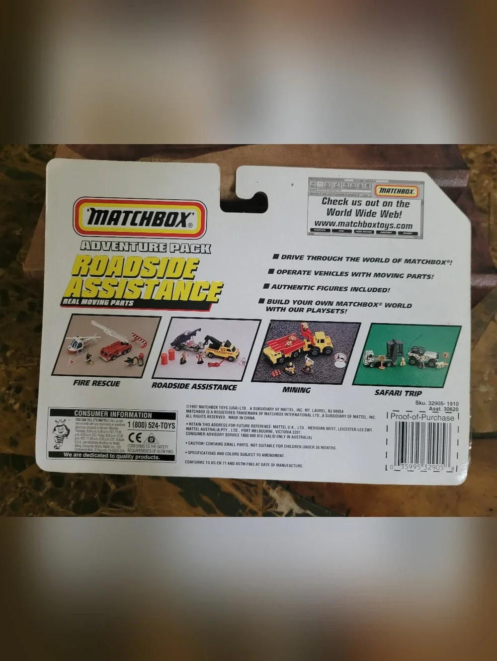 1997 Matchbox Roadside Assistance Adventure Pack